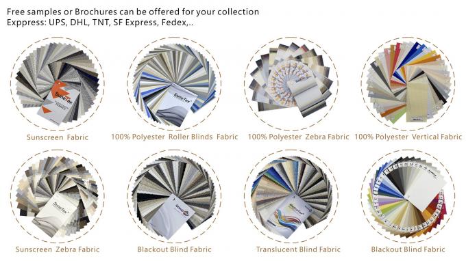 Polyester-Stromausfall-Jalousie-Textil-Roman Shades Fabrics For Home-Dekor 100% 8