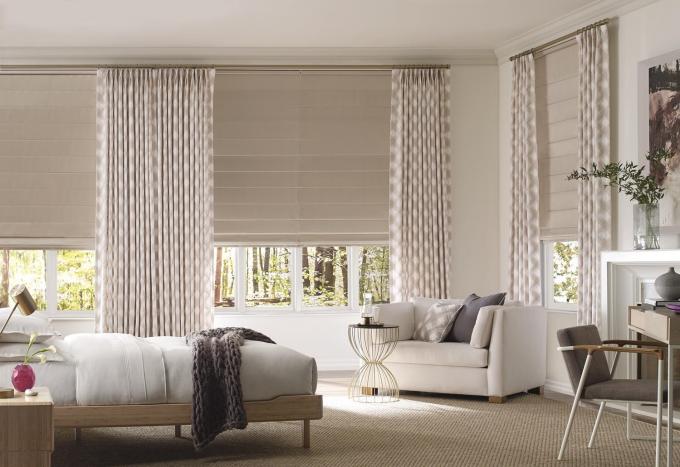 Polyester-Stromausfall-Jalousie-Textil-Roman Shades Fabrics For Home-Dekor 100% 3