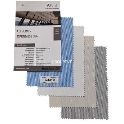 Brandschutz-Drapery Rolls Blackout Roller Schatten Polyester Sonnenschutzstoff