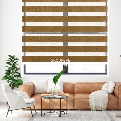 kaufen Luxuriöse Kabellose Zebra Roller Blind 100% Stoff Fenster Vorhang Schattierungen Online-Herstellung