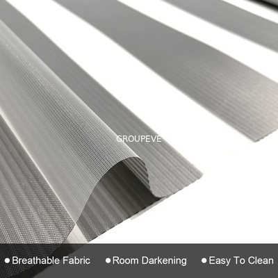kaufen 100% Polyester Moderne Roller Zebra Blinds Stoff mit Doppelschicht-Design für die Lichtkontrolle Privatsphäre Online-Herstellung