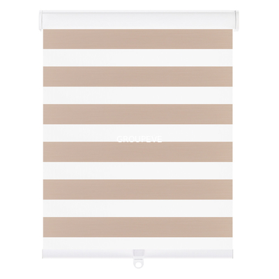 Horizontale 100% Polyester Jacquard Blackout Zebra Blinds Stoffvorhänge für Rollschatten