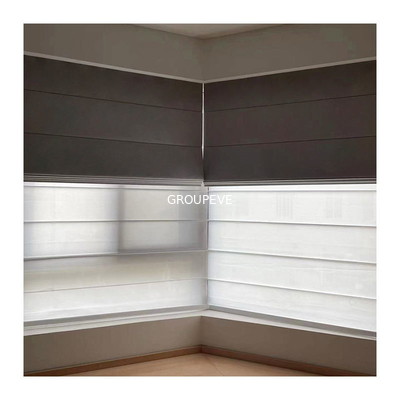 kaufen Kundengerechter gesponnener Leinenschatten-Stromausfall Roman Shade Cordless Printed Blindss Windows Online-Herstellung