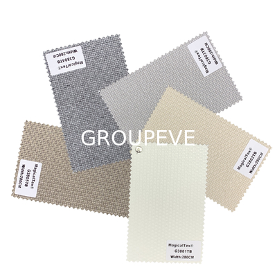 Stromausfall-Polyester-Jacquardwebstuhl-schäumendes weißes überzogenes Rollladen-Gewebe 100% für Büro