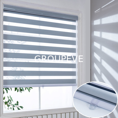 kaufen Doppeltes Visions-Polyester-Zebra Combi macht Stromausfall-Gewebe für Solarschirm blind Online-Herstellung
