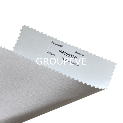 kaufen 3 m Breite 100% Polyester Blackout Roller Stoff Weiß beschichtet für Fensterdekoration Online-Herstellung