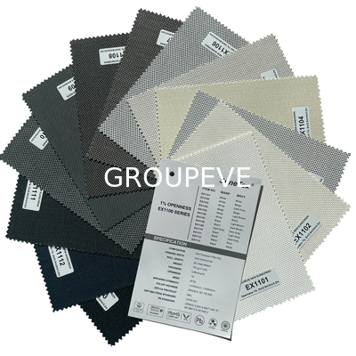 kaufen 1% Offenheit Außen Solar Polyester und PVC Roller Blinds Stoffe für Fensterbehandlung Online-Herstellung