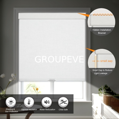 Rollo-Jalousien Stoff Verdunkelung Jalousien Stoff Weiß 100% Polyester Verdunkelungsstoff Rollo-Jalousien für Fenster