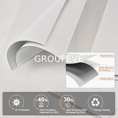 Tag und Nacht Zebra Roller Blinds Lichtfilterung 100% Polyester anpassbare Fensterblinds