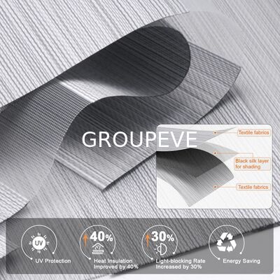 kaufen Luxus Jacquard Gewebe 100% Blackout Zebra Rollblenden Anpassungsfähige Fenster Zebra Farbtöne Stoff Online-Herstellung