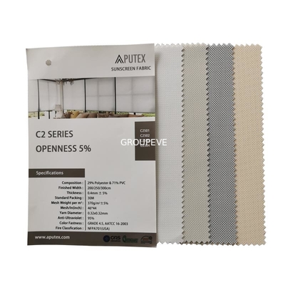 Ein guter Preis. Sonnenlicht schließt Polyester- und 70% PVC-Rollladengewebe 5% Offenheit 370g 30% für Fensterbehandlung Fensterläden Online